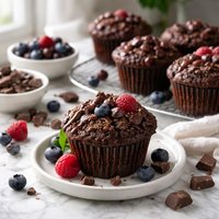 Burstin Berries Double Chocolate Muffins