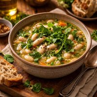 Butter Bean Soup with Watercress