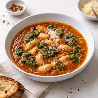 Butter Bean Sun Dried Tomato Pesto Soup