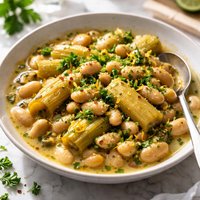 Butter Beans and Braised Leeks