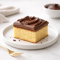 Butter Cake with Creamy Chocolate Frosting