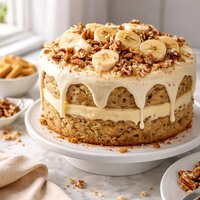 Butter Pecan Banana Pudding Cake