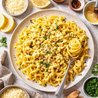 Buttered Noodles with Eggs and Parmesan Cheese