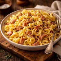 Buttered Noodles with Ham