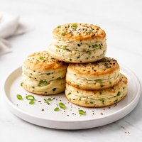 Buttermilk Biscuits with Green Onions Black Pepper and Sea Salt