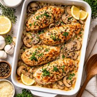 Buttermilk Mushroom Baked Chicken Breasts