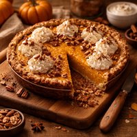 Butternut Pumpkin Pie with a Brown Rice Crust