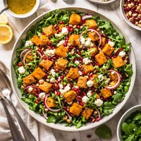 Butternut Pumpkin Squash Roasted Hazelnut and Feta Salad