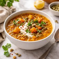 Butternut Squash and Lentil Soup