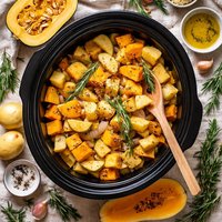 Butternut Squash and Potatoes with Rosemary Slow Cooker