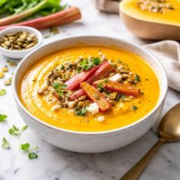 Butternut Squash and Rhubarb Soup