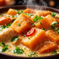 Butternut Squash and Yams in Coconut Milk from West Africa
