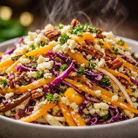 Butternut Squash Coleslaw with Honey Goat Cheese Dressing