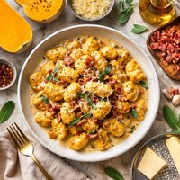 Butternut Squash Gnocchi with Whiskey Cream Sauce