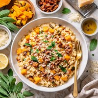 Butternut Squash Risotto with Pancetta