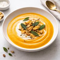 Butternut Squash Roasted Garlic Sage Soup