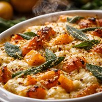 Butternut Squash Sage and Mozzarella Gratin