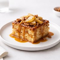 Butterscotch Pear Bread Pudding
