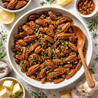 Buttery Rosemary Pecan Halves