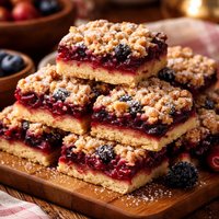 Buttery Triple Berry Bars