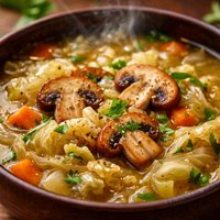 Cabbage and Mushroom Soup