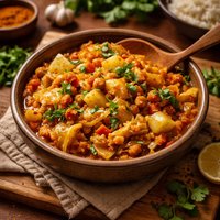 Cabbage and Vegetable Curry