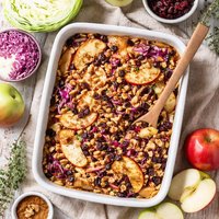 Cabbage Apple Cinnamon Casserole Vegetarian Too