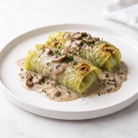 Cabbage Rolls with Mushroom Sauce