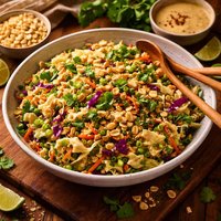 Cabbage Salad with Peanut Dressing Vegan