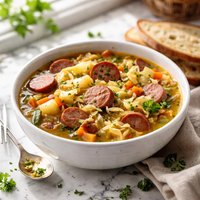 Cabbage Sausage Soup