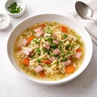 Cabbage Soup with Ham Fresh Herbs