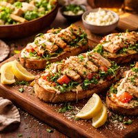 Caesar and Lemon Chicken Bruschetta