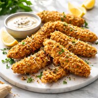 Caesar Crusted Crispy Chicken Strips
