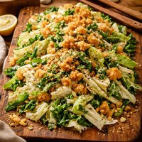 Caesar Napa Slaw with Homemade Golden Bread Crumbs