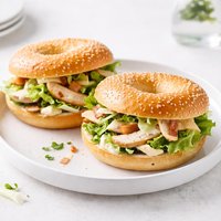 Caesar Salad Bagels