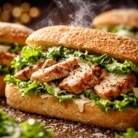 Caesar Salad Sandwiches with Chicken