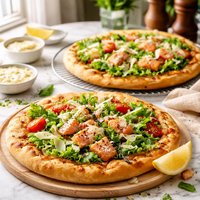Caesar Salmon Pizzas