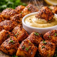 Cajun Chicken Cubes with Honey Mustard Dipping Sauce