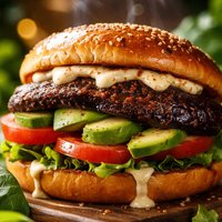 Cajun Portobello Sandwich with Avocado and Remoulade