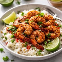 Cajun Shrimp Over Coconut Rice