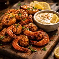 Cajun Spiced Smoked Shrimp with Rmoulade