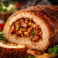 Cajun Stuffed Pork Roast