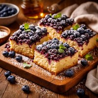 Cake Topped Blueberry Dessert