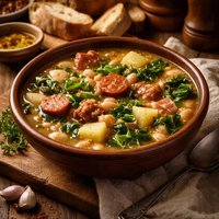 Caldo Gallego Galician White Bean Soup Portuguese