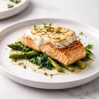 Camembert Topped Salmon