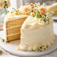 Cameo Cake with White Chocolate Frosting