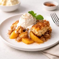 Camp Fire Easy Dutch Oven Peach Cobbler
