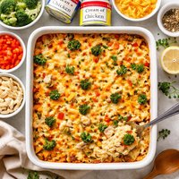 Campbell's Cheesy Chicken Rice Casserole