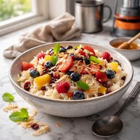 Camping Fruit and Rice