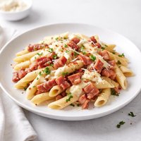 Canadian Bacon and Mozzarella Penne
